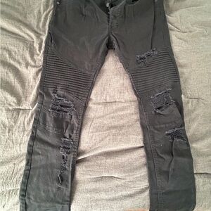 H&M Black Distressed Skinny Jeans